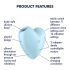 Satisfyer Cutie Heart - Vibratore clitorideo a onde d'aria ricaricabile (blu)