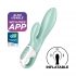 Satisfyer Air Pump Bunny 5 - pametni vibrator s pumpom na baterije (mint)