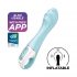 Satisfyer Air Pump Vibrator 5 - intelligentes aufblasbares Vibrator (blau)