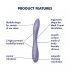 Vibratore Ricaricabile per Punto G Impermeabile Satisfyer Flex 2 (Viola)