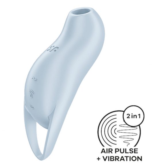 Satisfyer Pocket Pro 1 - stimulator de clitoris cu undă de aer alimentat de baterii (albastru)