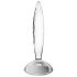 Satisfyer Sparkling Crystal - ribbed glass dildo (transparent)