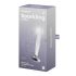 Satisfyer Sparkling Crystal - geribbelde glazen dildo (doorzichtig)