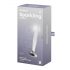 Satisfyer Sparkling Crystal - ribbed glass dildo (transparent)