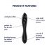 Satisfyer Dazzling Crystal 1 - Double-Ended Glass Dildo (Black)