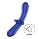 Satisfyer Double Crystal - Zweifach nutzbarer Glasdildo (blau)