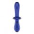 Satisfyer Double Crystal - Dual-Ended Glass Dildo (Blue)