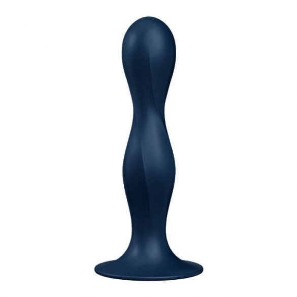 Satisfyer Double Ball-R - godemichet lesté avec ventouse (bleu foncé)