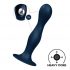 Satisfyer Double Ball-R - utegnuti dildo s vakuumom (tamnoplavi)