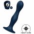 Satisfyer Dubbele Bal-R - zuignap dubbel dildo (donkerblauw)