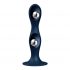 Dildo dall'aspetto Vellutato con Ventosa e Sfere Ponderate Double Ball-R Satisfyer (Blu Scuro)