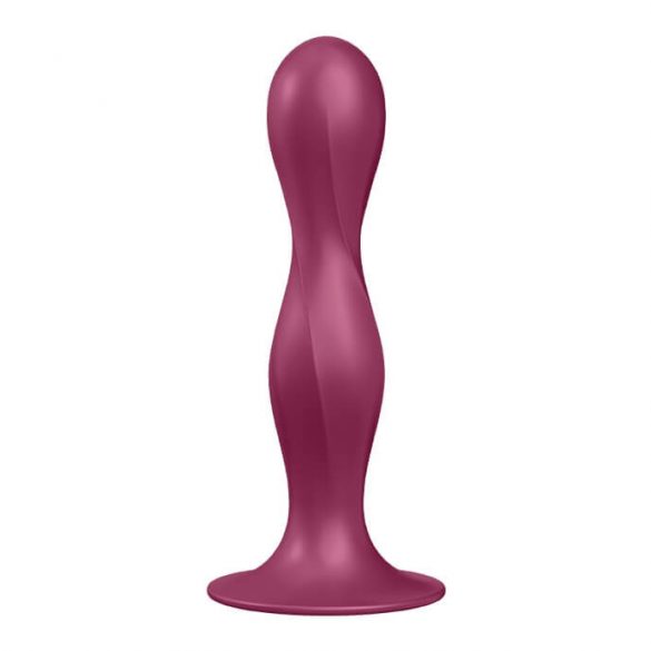 Satisfyer Double Ball-R - Gode lesté à ventouse (rouge)