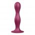 Satisfyer Double Ball-R - obteženi dildo z lepljivimi nogami (rdeč)