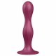 Satisfyer Double Ball-R - Weighted Dildo with Suction Cup (Red)