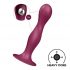 Satisfyer Double Ball-R - utegnuti dildo s vakuumom (crveni)