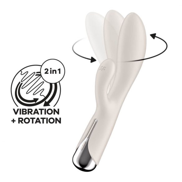 Satisfyer Sukamasis Triušis 1 - suktis klitorio vibratorius (smėlio spalvos)