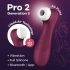 Satisfyer Pro 2 Gen3 - inteligentny, ładowalny stymulator łechtaczki z falami powietrza (bordowy)