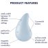 Satisfyer Dew Drop - rechargeable, waterproof clitoral vibrator (blue)