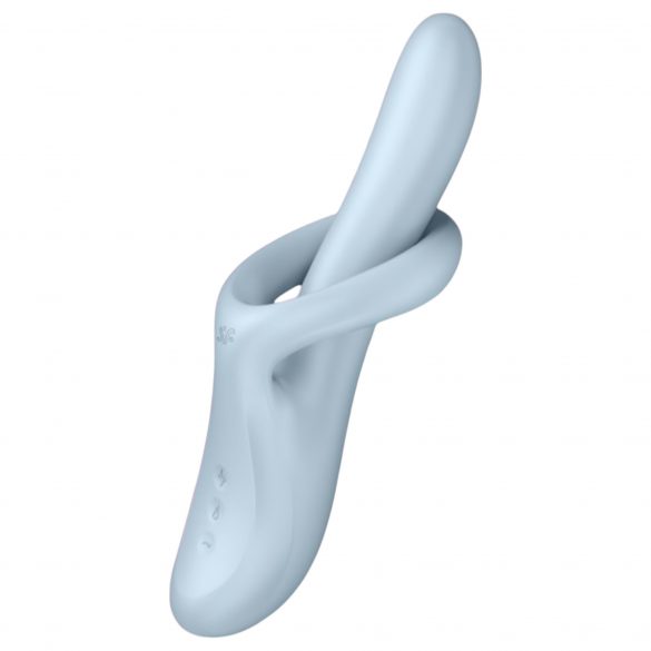 Satisfyer Heat Flex 4 - vibrator z grelnim nastavkom in s stimulatorjem za klitoris (srebrn)