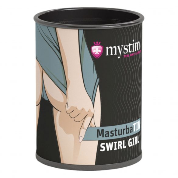 Mystim MasturbaTIN Swirl Girl - masturbateur ondulé (blanc)