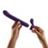 Magic Stick - vibrator med utbytbar klitorisstimulerare (lila)