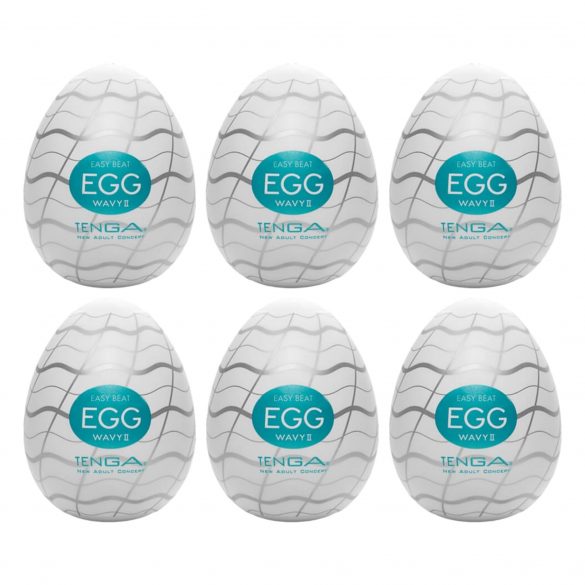 TENGA Egg Wavy II - masturbatie-ei (6 stuks)