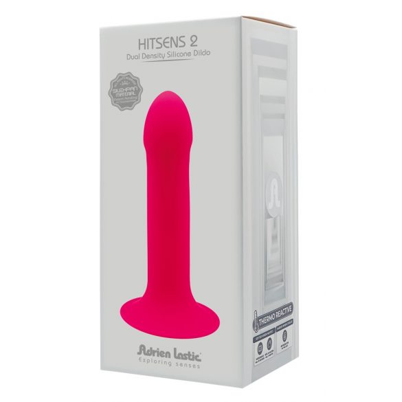 Hitsens 2 - poddajné, upínací, akrylové dildo (růžové)