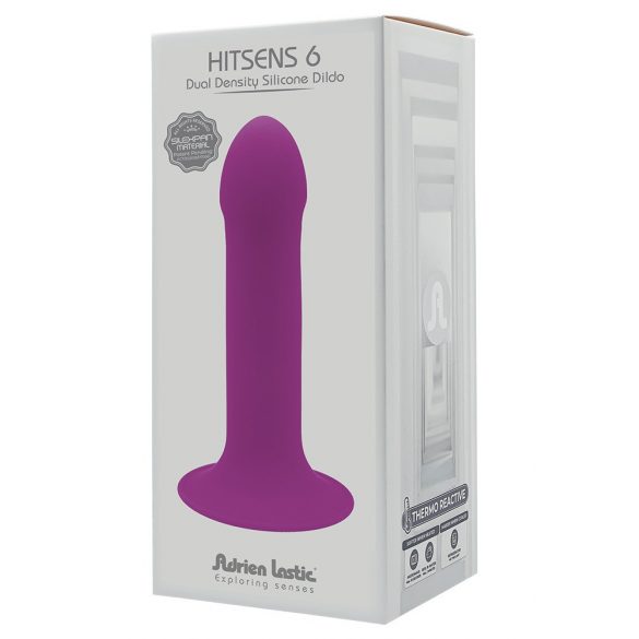 Hitsens 6 - formbarer Dildo mit Saugfuß und Eichel (lila)