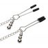 Fifty Shades of Grey - Nipple Clamps with Collar (Black-Silver)