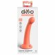 Esploratore Segreto Dillio - Dildo siliconico con ventosa e glande (17cm) - arancione