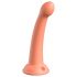 Esploratore Segreto Dillio - Dildo siliconico con ventosa e glande (17cm) - arancione