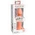 Dillio Grand Héros - godemichet en silicone avec ventouse (17cm) - orange