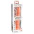 Dillio Wild Thing - silikonové dildo s drážkami (19 cm) - oranžové