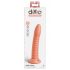 Dillio Wild Thing - Suction Cup Ribbed Dildo (19cm) - Orange