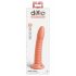 Dillio Wild Thing - sugkoppare räfflad dildo (19 cm) - orange