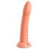 Dillio Wild Thing - silikonové dildo s drážkami (19 cm) - oranžové