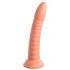 Dillio Wild Thing - Suction Cup Ribbed Dildo (19cm) - Orange