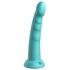 Dillio Slim Seven - stimulačné dildo s lepkavými prstami (20 cm) - tyrkysové