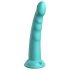 Dillio Slim Seven - Suction Cup Stimulating Dildo (20cm) - Turquoise