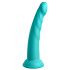 Dillio Slim Seven - stimulačné dildo s lepkavými prstami (20 cm) - tyrkysové