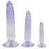 Crystal Clear - ensemble de dildos pour entraînement anal - 3 pièces (transparent-bleu)