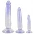 Crystal Clear - ensemble de dildos pour entraînement anal - 3 pièces (transparent-bleu)