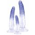 Crystal Clear - Anal Trainer Dildo Set - 3pcs (Transparent-Blue)