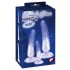 Crystal Clear - Anal Trainer Dildo Set - 3pcs (Transparent-Blue)