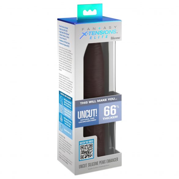 X-TENSION Elite - Adjustable Penis Sleeve with Open End (Brown)