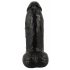 Realistixxx Real Giant - giga dildo z jądrami - 22 cm (czarny)