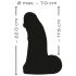 Realistixxx Real Giant - giga dildo z modi - 22 cm (črno)