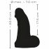 Realistixxx Real Giant - dildo s gigantickými semenníkmi - 22 cm (čierne)