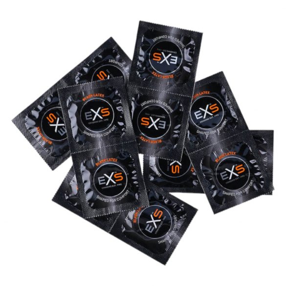 EXS Black - Black Latex Condoms (100 pcs)