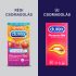 Durex Emoji PleasureMe - ribatud-doteeritud kondoom (12tk)